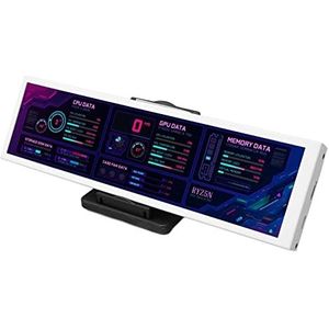 Chassis Secundair Display, 8,8 Inch IPS LCD-monitor Temperatuurweergave voor Pc (Wit)