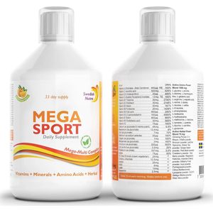 Swedish Nutra Multivitamin sport  - Vloeibare Multivitamine - Mineralen - Collageen - Voedingssupplement als drank