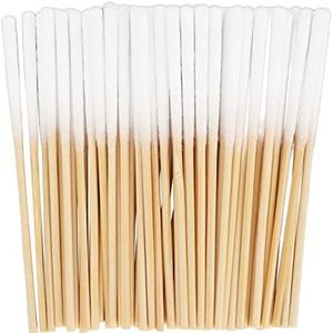 60 Stuks Wattenstaafje Katoenen Applicator met Houten Handgrepen Soft Tip Make-up Cosmetische Applicator Sticks Applicators Wattenstaafjes voor Make-up Lange Pistoolreiniging