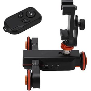 3-wielen Draadloze Dolly Slider, 3-speed Gemotoriseerde Elektrische Motor Track Rail Slider Dolly Car met Afstandsbediening, voor DSLR-camera, Camcorder, Smartphone