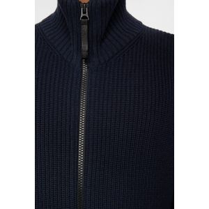 J.Lindeberg Heren Skyler Wool Blend Zip Cardigan Navy
