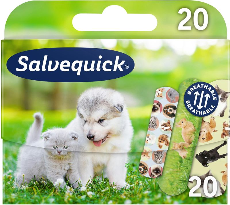 Salvequick - Dierenpleisters - Puppy's en Kittens - 20 Stuks