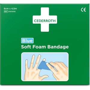 CEDERROTH zacht schuimverband, elastisch, blauw, 6 cm, 4.5 m