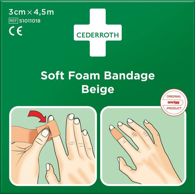 CEDERROTH - Snogg - zacht schuimverband, beige 2m x 6cm