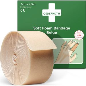Cederroth Snogg Soft Foam beige pleister 6cm x 450 cm rol