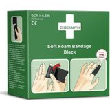 CEDERROTH - Soft foam bandage zwart - 6cm breed x 4,5 meter - zacht schuimverband
