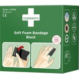 CEDERROTH - Soft foam bandage zwart - 6cm breed x 4,5 meter - zacht schuimverband
