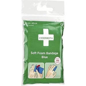 CEDERROTH Blauw Soft Foam Bandage Pocket Size Kleur Breedte 6 cm Lengte 40 cm, 6x40