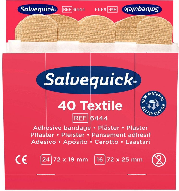 Salvequick - 6444 - Textiel Pleisters - 40 Stuks