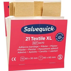 Salvequick Refill Textiel pleisters XL 6x21 stuks