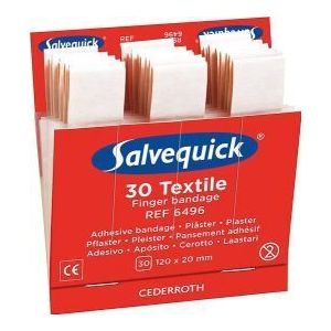 Salvequick 6496 navulling lange vingerpleister 120 x 20 mm 30 stuks