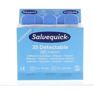 Salvequick 6735 navulling HACCP blauwe pleisters 35 stuks
