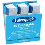 Salvequick Refill 6796 - detectable lange vingerpleister - 6 x navulling - HACCP blauw