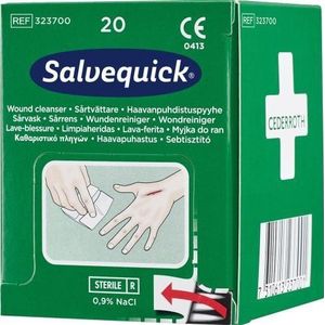 Salvequick wondreinigingsdoekjes - dispenser 20 stuks