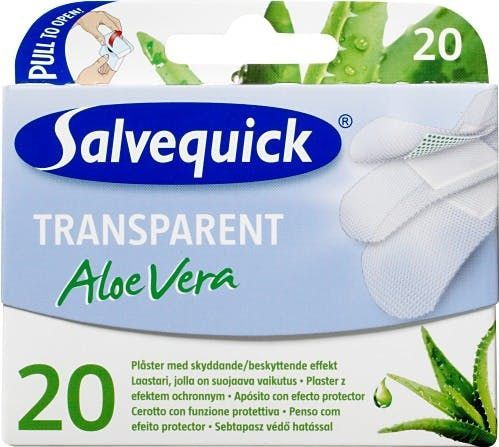 Salvequick - Pleisters - Transparant - 20 Stuks - Aloë Vera