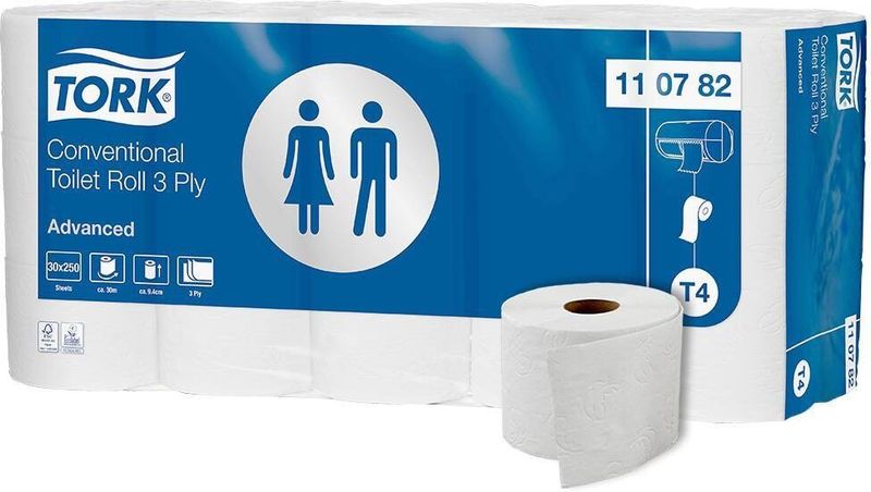 Toiletpapier - Wit - 3 Laags - 30 Rollen à 250 Vellen