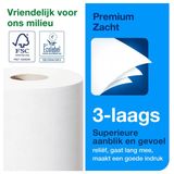 Toiletpapier traditioneel Tork 110316 3-laags | 8 rollen | Geschikt voor Tork T4 dispenser