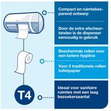 Toiletpapier traditioneel Tork 110316 3-laags | 8 rollen | Geschikt voor Tork T4 dispenser