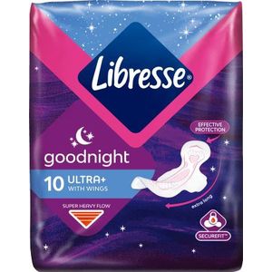 Libresse Maandverband Ultra Thin Goodnight Wing 10 stuks