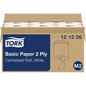 Poetsrol Tork Basic M2 Centerfeed Multifunctioneel 2-laags 160m Wit 121206