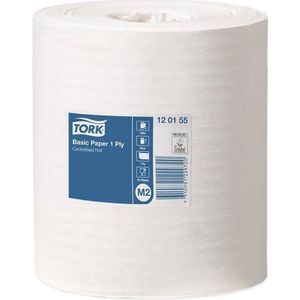 Poetsrol Tork M2 Basic 2-laags 20cmx160m wit 6 rol 121206