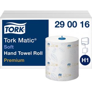 Handdoekrol Tork Matic H1 premium 100m 2 laags wit 290016