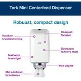 Tork Mini Centerfeed 200040 M1-dispenser voor poetspapier (wit)