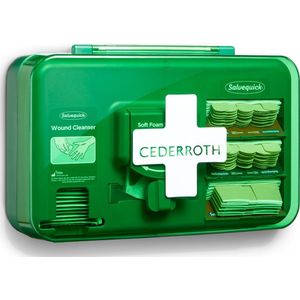 Cederroth - Wound care Dispenser - Wondbehandeling - station met pleisters en wondreinigingsdoekjes.