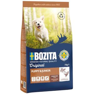 Bozita Original Puppy & Junior mit Huhn - Weizenfrei Hundefutter - 3 kg