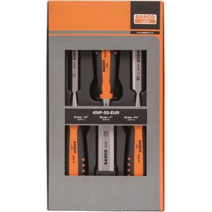 Bahco - 424P-S3 - Beitel Set - 3 Delig - Geharde Stalen Beitels
