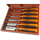 Bahco - 424P-S6-EUR Beitelset - 6 Delige Set - Houten Box - Staal