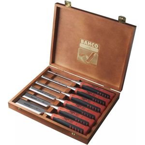 Stechbeitel-Satz In Holzbox, 6-Tlg, 6,10,12,18,25,32mm Bahco 424P-S6-EUR
