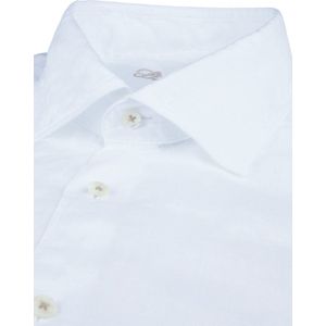 Overhemd - Linnen - Wit - Lange Mouw - Cutaway Kraag