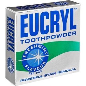 2 X Eucryl poeder mint 50 gram verwijdert vlekken