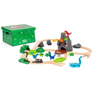 BRIO World – 36104 Luxe set met dinosaurussen | 45-delige set speelgoedtreintjes voor kinderen vanaf 3 jaar