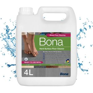 Bona Harde Vloer, Tegel en Laminaat Reiniger - Navulling 4 Liter - Natuursteen Reiniger - PVC Reiniger