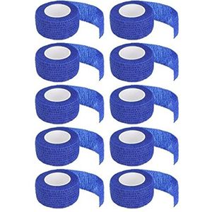 Tattoo Grip Cover, 10st Samenhangende Compacte Tattoo Grip Elastische Bandage Draagbaar voor Thuis voor Tattoo Salon(blauw)