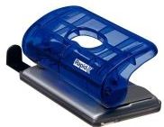 B&#252;rolocher EC10 Kunststoff Metall 10 Blatt transparent blau in Blisterverpackung