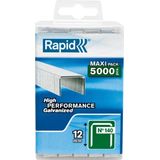 RAPID 40303091 Nieten voor Tacker Type 140, 12mm Nietjes, 5.000 St. Kunststofbox, Vlakdraadnieten voor Hout en Folie,Metaal