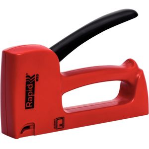 Rapid 20443850 Handtacker R53, Nietpistool voor Hout en Stof, Licht, Klein en Handig, voor Nieten Type 53, 4-10mm,Rood