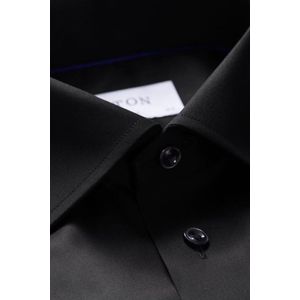 Eton - Classic Fit - Overhemd - Zwart - 100% Katoen