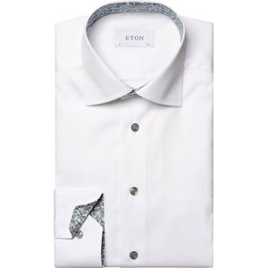 Eton - Long Sleeve Shirt - Wit - Katoen - Regular Fit