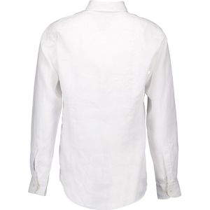 ETON - Linnen Overhemd - Wit - Lange Mouw - Modern Kent Kraag