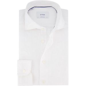 Eton - Overhemd - Wit - 100% Linnen - Contemporary Fit