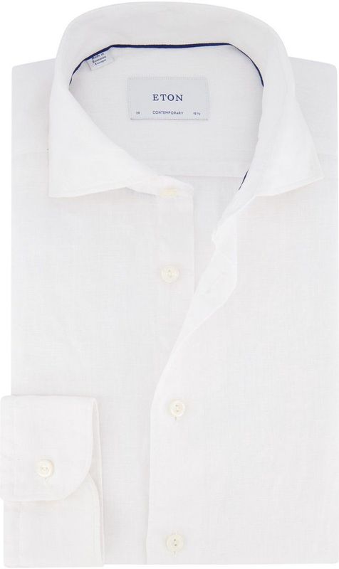 Eton - Overhemd - Wit - 100% Linnen - Contemporary Fit