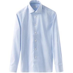 Eton - Overhemd - Lichtblauw Gestreept - 100% Katoen - Super Slim Fit