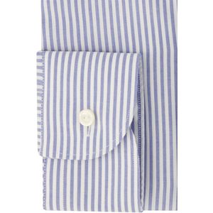 Eton overhemd blauw gestreept normale fit katoen