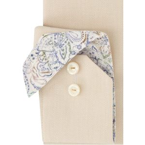 Eton - Business Overhemd - Beige - Katoen Lyocell Mix