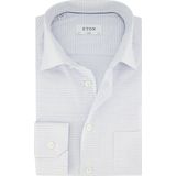 Eton - Overhemd - Wit - Katoen Lyocell Elastaan