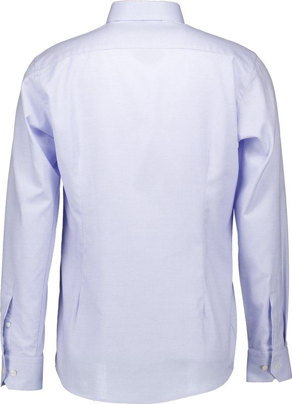 Eton - Dobby Lange Mouw Overhemd - Lichtblauw - Katoen